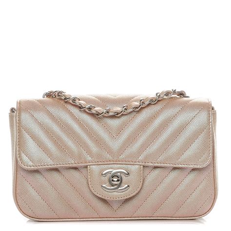 chanel rose gold chevron|Chanel Iridescent Rose Gold Chevron Quilted Caviar Medium .